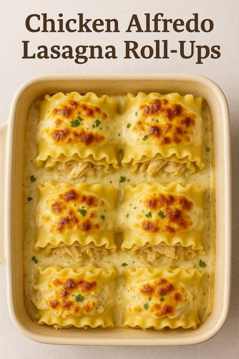 🧀 Chicken Alfredo Lasagna Roll-Ups