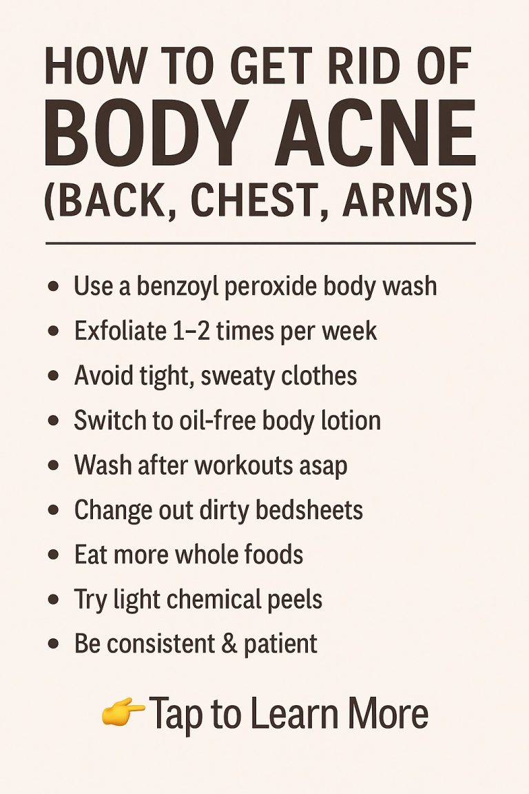 🧼 How to Get Rid of Body Acne (Back, Chest, Arms)